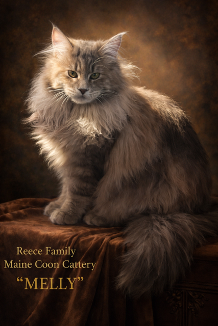 Maine coon cat female queen